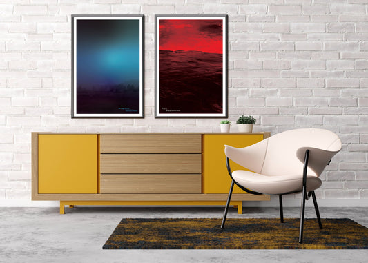 2 Image Set of Mozart and Beethoven Classical Music Posters | Available framed and unframed